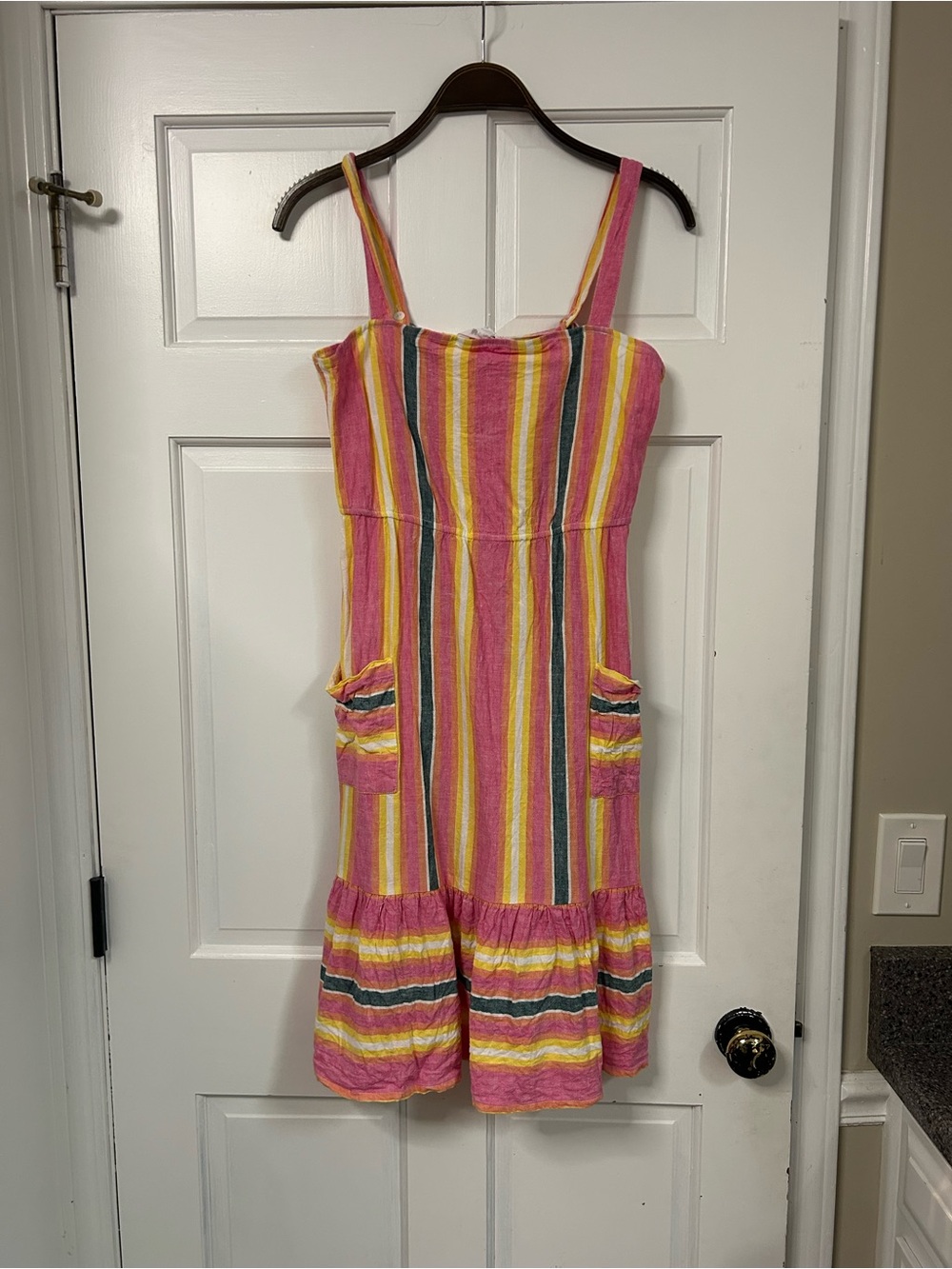 BB Dakota Bright Multistripe Sundress in Pink, Yellow & White